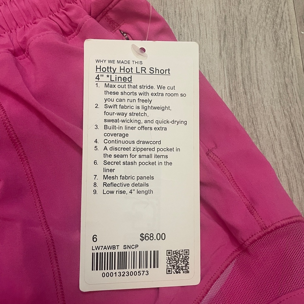 lululemon athletica Women's Athletic Shorts in sonic pink.